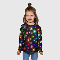 Лонгслив детский ПРАЗДНИЧНЫЕ ОГОНЬКИ, цвет: 3D-принт — фото 2