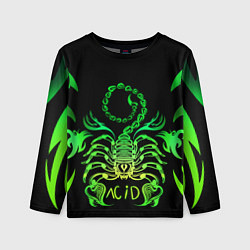 Детский лонгслив Acid scorpion