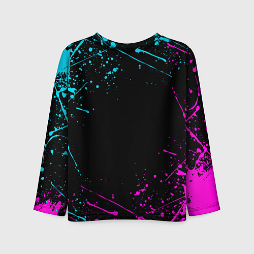 Детский лонгслив FRIDAY NIGHT FUNKIN NEON COLORS НЕОНОВЫЕ БРЫЗГИ / 3D-принт – фото 2