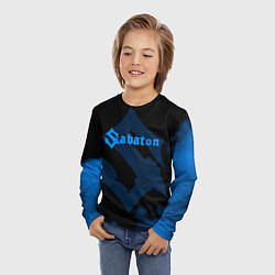 Лонгслив детский Sabaton синий дым, цвет: 3D-принт — фото 2