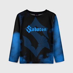 Детский лонгслив Sabaton синий дым