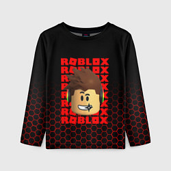 Детский лонгслив ROBLOX LEGO FACE УЗОР СОТЫ