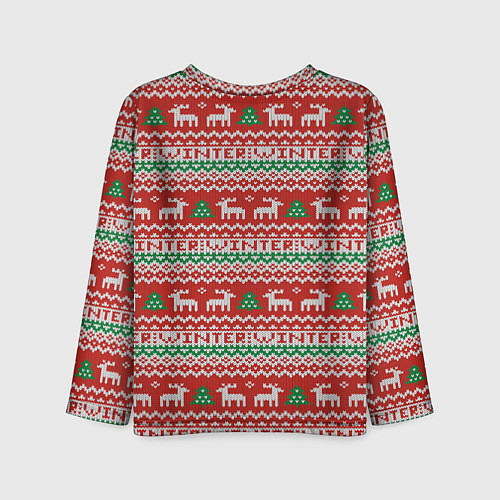 Детский лонгслив Deer Christmas Pattern / 3D-принт – фото 2