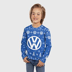 Лонгслив детский Volkswagen Новогодний, цвет: 3D-принт — фото 2