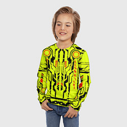 Лонгслив детский Cyberpunk 2077 YELLOW, цвет: 3D-принт — фото 2
