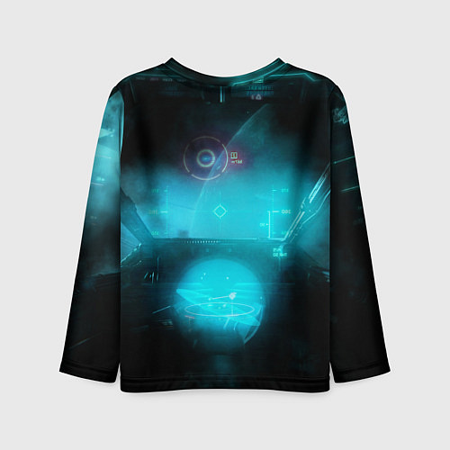 Детский лонгслив Star Citizen spaceship / 3D-принт – фото 2