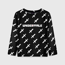 Детский лонгслив UNDERTALE LOGO СРАЖЕНИЕ, МЕЧИ