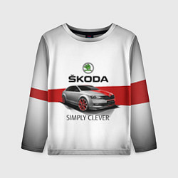 Лонгслив детский Skoda Rapid Sport, цвет: 3D-принт