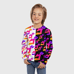 Лонгслив детский JOJO BIZARRE ADVENTURE ДЖО ДЖО УЗОР, цвет: 3D-принт — фото 2