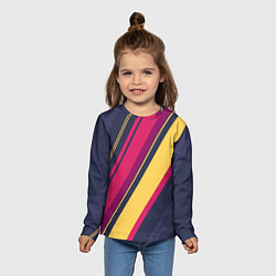 Лонгслив детский Геометрический Строй, цвет: 3D-принт — фото 2