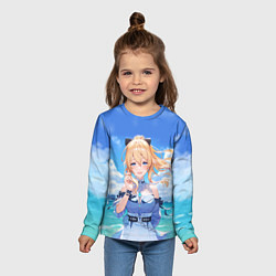 Лонгслив детский ДЖИНН НА ПЛЯЖЕ JEAN GENSHIN, цвет: 3D-принт — фото 2