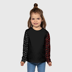 Лонгслив детский СЛАВЯНСКАЯ СИМВОЛИКА, МЕТАЛЛИЧЕСКИЕ РУНЫ, цвет: 3D-принт — фото 2