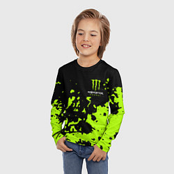 Лонгслив детский Monster Energy green, цвет: 3D-принт — фото 2