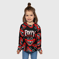Лонгслив детский Poppy Playtime Huggy Wuggy Smile, цвет: 3D-принт — фото 2
