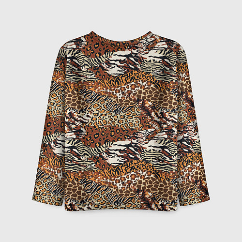 Детский лонгслив Шкуры Диких Животных / 3D-принт – фото 2