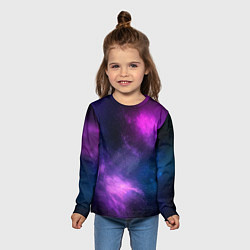 Лонгслив детский Космос Galaxy, цвет: 3D-принт — фото 2