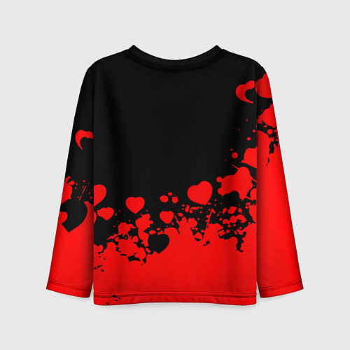 Детский лонгслив Adele Сердечки Автограф / 3D-принт – фото 2