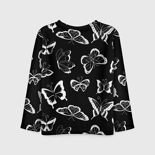Детский лонгслив Адель летящие бабочки / 3D-принт – фото 2