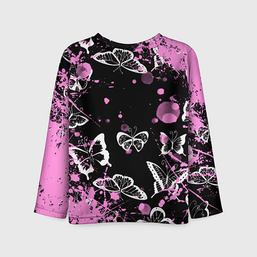 Детский лонгслив Adele - Бабочки / 3D-принт – фото 2