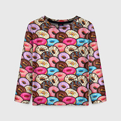 Лонгслив детский Sweet donuts, цвет: 3D-принт