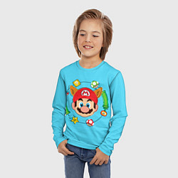 Лонгслив детский Марио с ушками, цвет: 3D-принт — фото 2