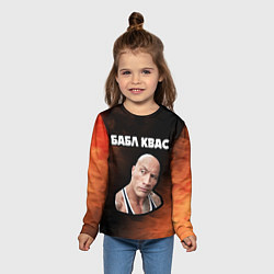 Лонгслив детский BUBBLE KVASS - СКАЛА Пламя, цвет: 3D-принт — фото 2