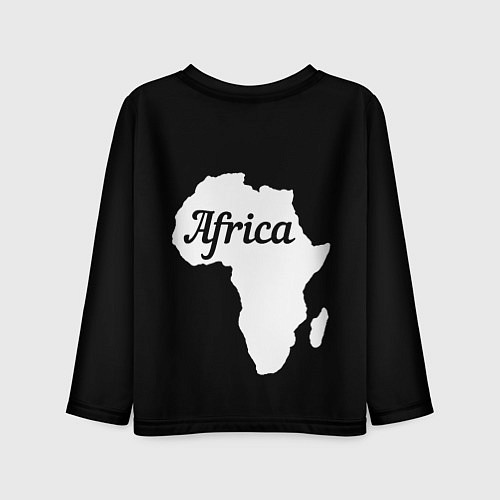 Детский лонгслив Африка черно-белая двусторонняя / 3D-принт – фото 2