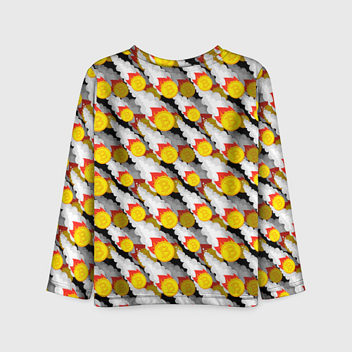 Детский лонгслив Падение Биткоина / 3D-принт – фото 2