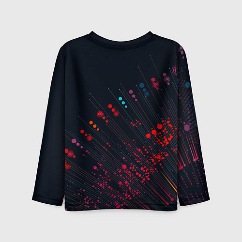 Детский лонгслив Audi капли красок / 3D-принт – фото 2