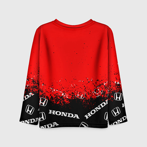 Детский лонгслив Honda sport брызги / 3D-принт – фото 2