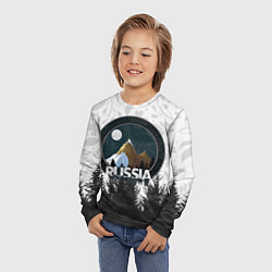 Лонгслив детский Russian Тайга, цвет: 3D-принт — фото 2