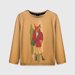 Лонгслив детский Белка на стиле, цвет: 3D-принт