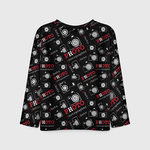 Детский лонгслив Photographer Фотограф / 3D-принт – фото 2