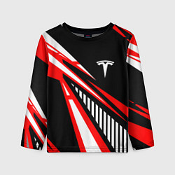 Лонгслив детский ТЕСЛА - RED SPORT, цвет: 3D-принт