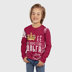 Лонгслив детский Её величество Прекрасная Ольга, цвет: 3D-принт — фото 2