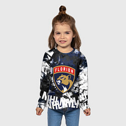 Лонгслив детский Florida Panthers, Флорида Пантерз, цвет: 3D-принт — фото 2
