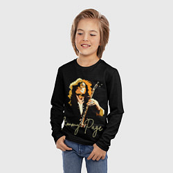 Лонгслив детский Led Zeppelin Лед Зеппелин Jimmy Page, цвет: 3D-принт — фото 2