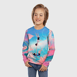 Лонгслив детский Дитя погоды арт, цвет: 3D-принт — фото 2