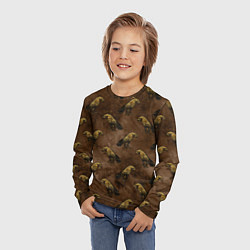 Лонгслив детский Строгий ястреб, цвет: 3D-принт — фото 2