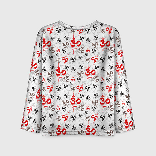 Детский лонгслив Мантра ОМ АУМ / 3D-принт – фото 2