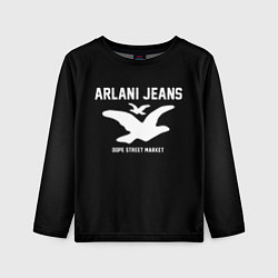 Лонгслив детский Узор Black Orlani Jeans Dope Street Market, цвет: 3D-принт