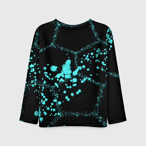 Детский лонгслив Соты - брызги красок / 3D-принт – фото 2