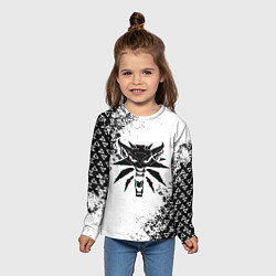 Лонгслив детский THE WITCHER ГЛИТЧ ЛОГО, цвет: 3D-принт — фото 2