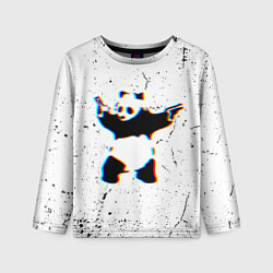 Детский лонгслив Banksy Panda with guns Бэнкси