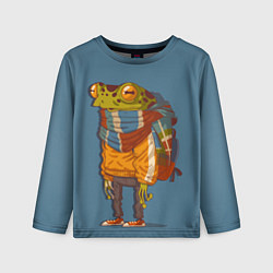 Детский лонгслив Лягуха-путешественица