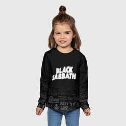 Лонгслив детский Black Sabbath логотипы рок групп, цвет: 3D-принт — фото 2