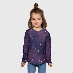 Лонгслив детский Звездное ночное небо Галактика Космос, цвет: 3D-принт — фото 2
