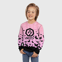 Лонгслив детский GOT7 БАБОЧКИ, цвет: 3D-принт — фото 2