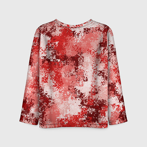 Детский лонгслив Спортивный камуфляж Пикси - Гранат / 3D-принт – фото 2