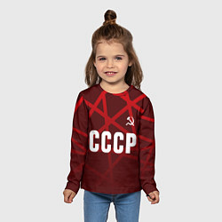 Лонгслив детский СССР КРАСНЫЕ ЛИНИИ, цвет: 3D-принт — фото 2